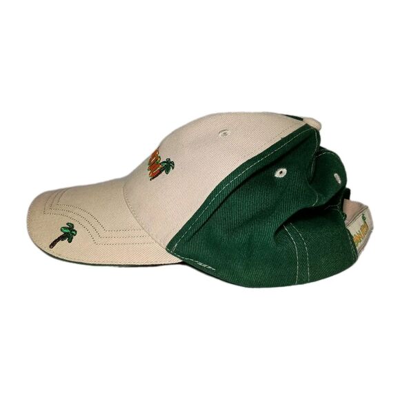 Rare San Diego Tan Adjustable Hat Beige Baseball Cap Green Palm Trees Khaki - Picture 6 of 16